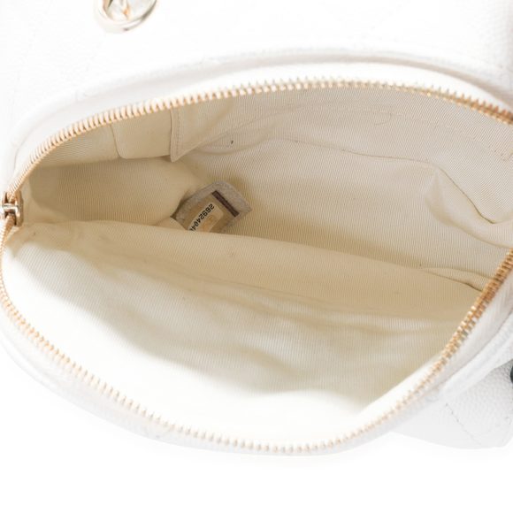 Chanel White Quilted Caviar CC Day Backpack - Picture 7 of 7